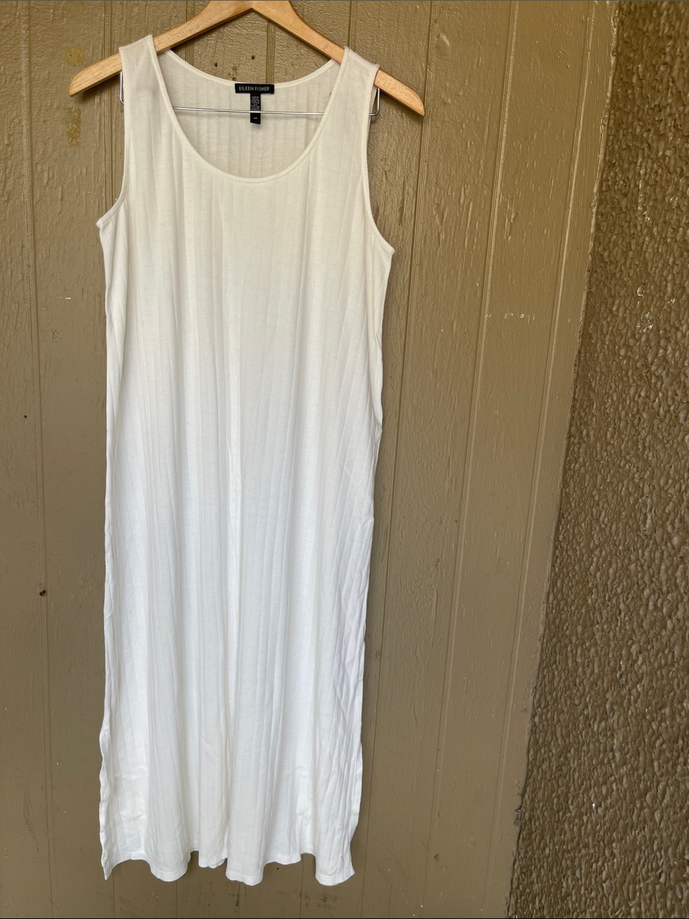 Eileen Fisher Sleeveless Tank Dress in White Size S